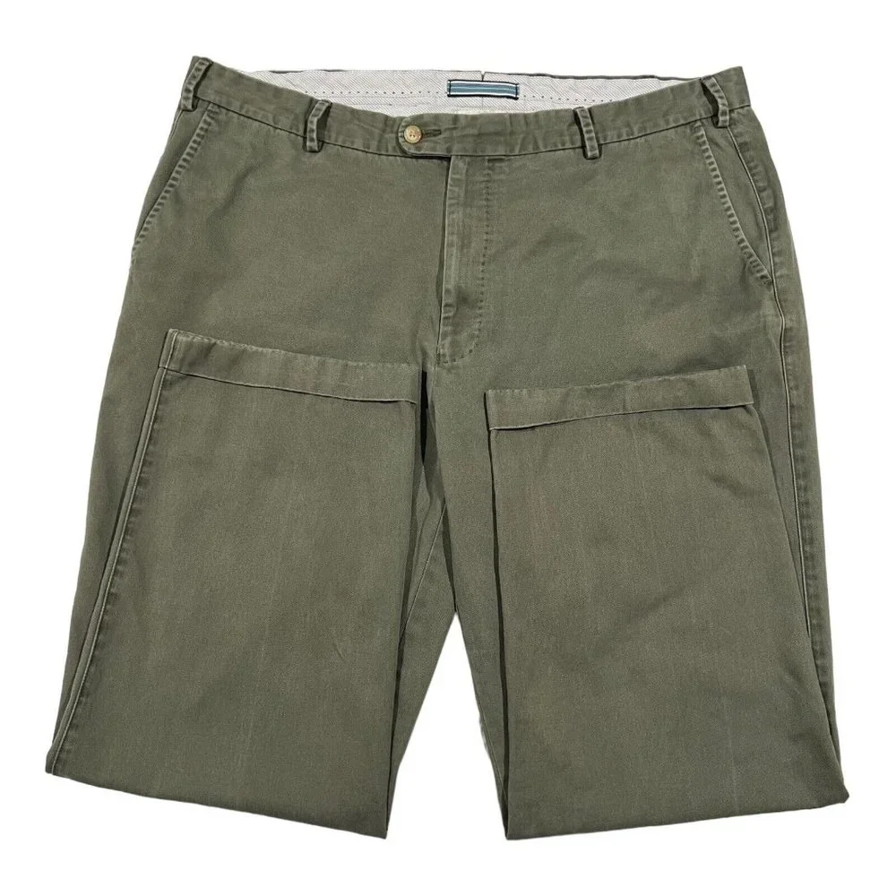 Peter Millar Pants Mens‎ 40 Casual Work RN 100308 Green 100% Genuine Pima Cotton